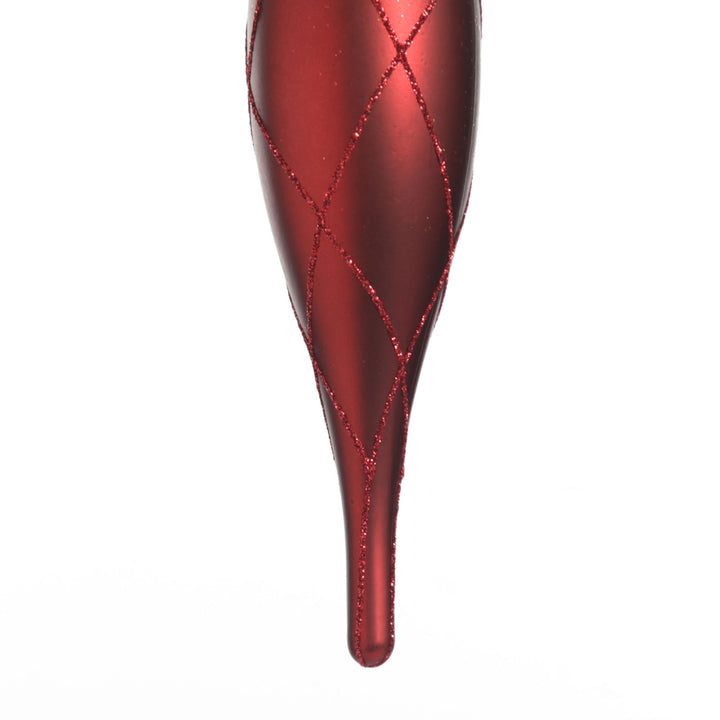 Large Burgundy Christmas Finial Decoration