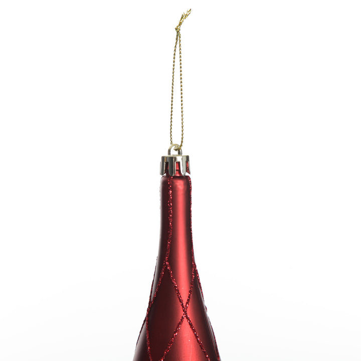 Large Burgundy Christmas Finial Decoration
