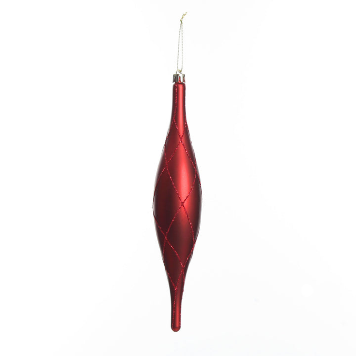 Large Burgundy Christmas Finial Decoration