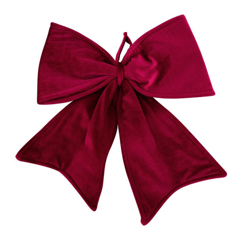 Large Burgundy Velvet Bow - 40cm (D)