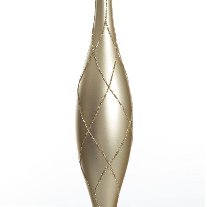 Large Champagne Christmas Finial Decoration