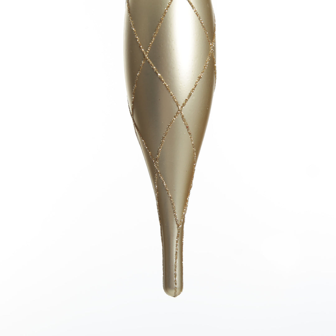 Large Champagne Christmas Finial Decoration