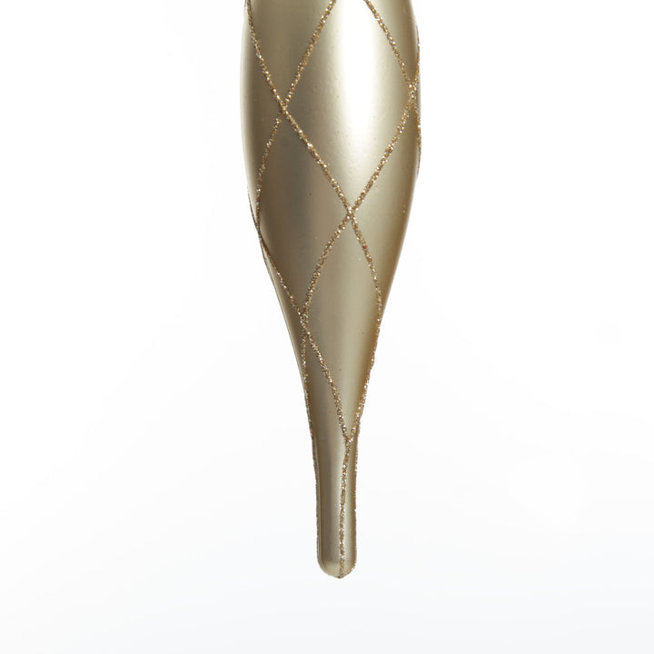 Large Champagne Christmas Finial Decoration