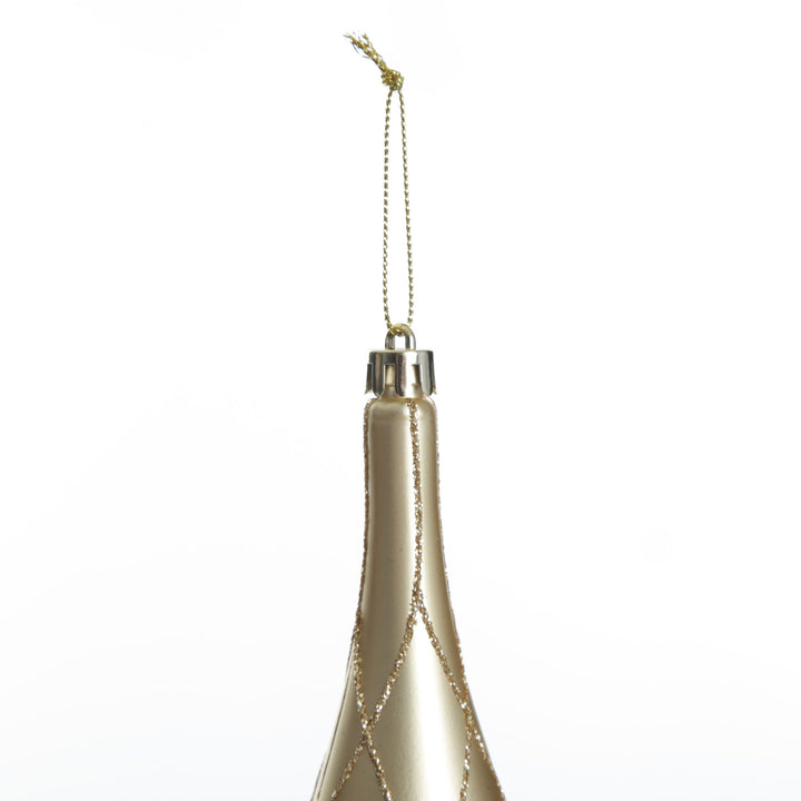 Large Champagne Christmas Finial Decoration