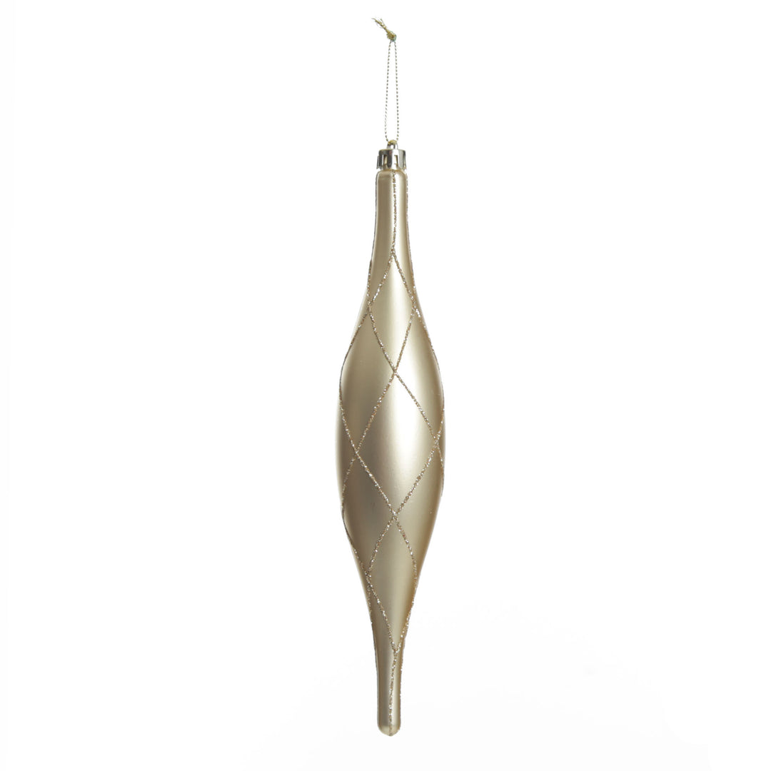 Large Champagne Christmas Finial Decoration