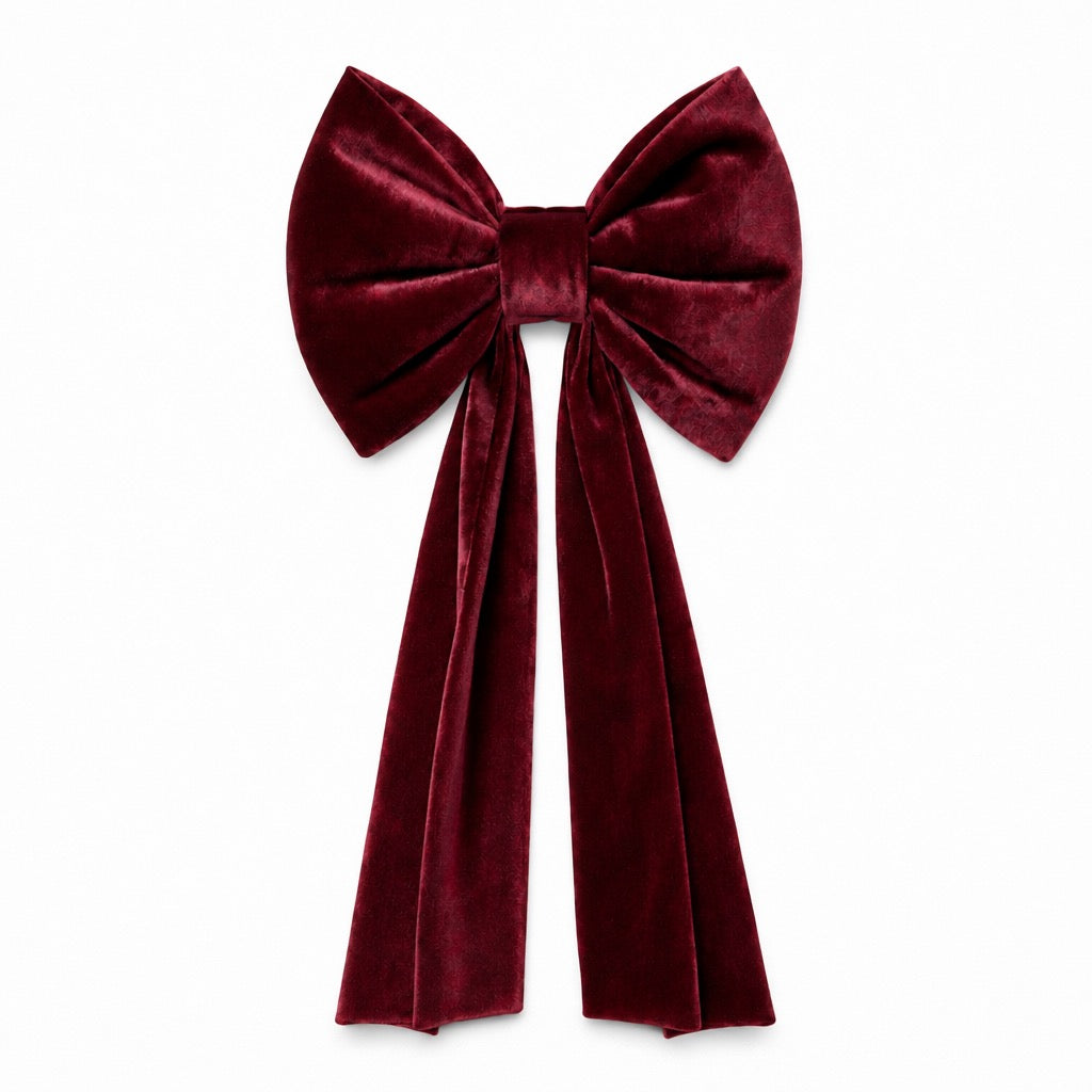 Large Chocolate Luxe Velvet Bow - 50cm