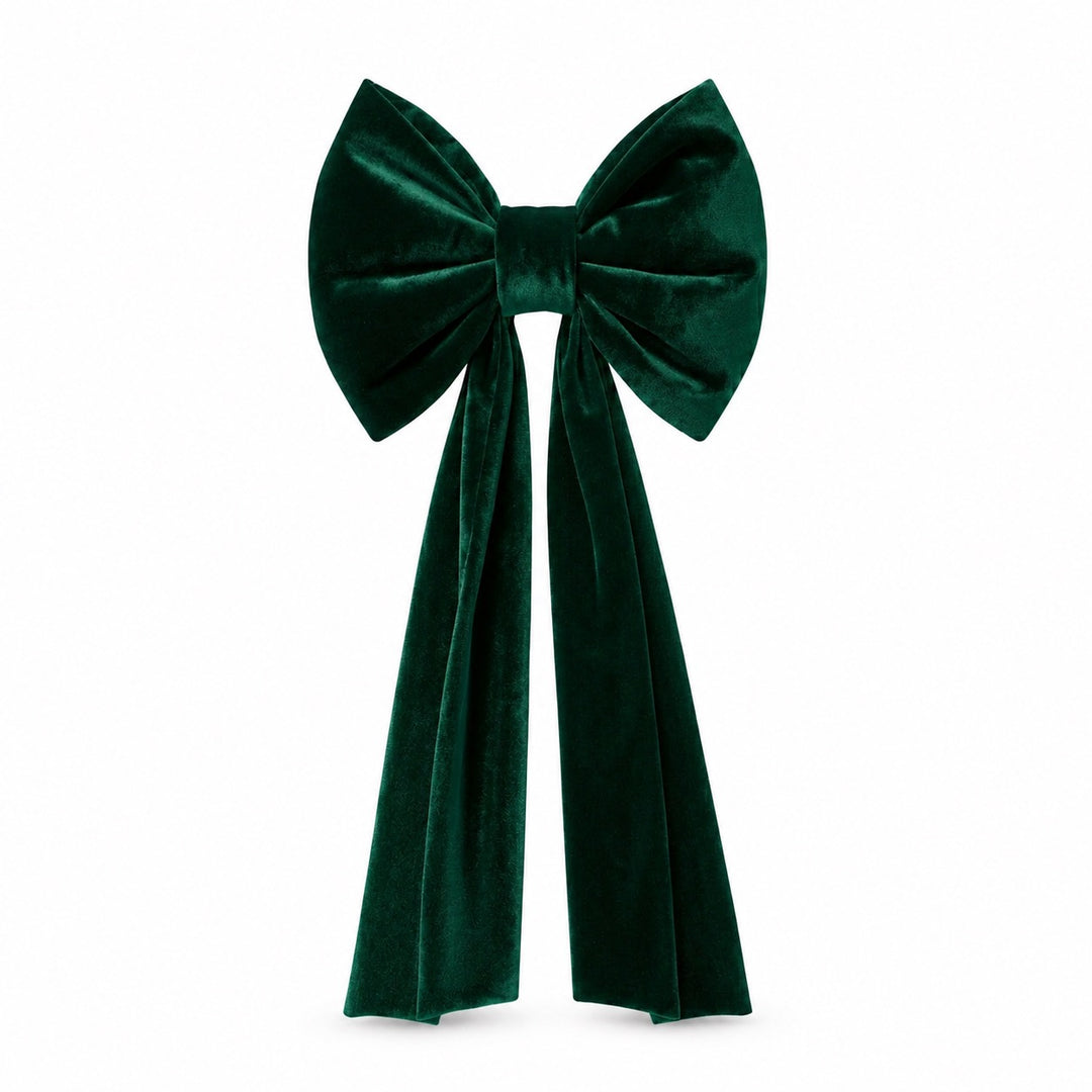 Large Emerald Green Luxe Velvet Bow - 50cm