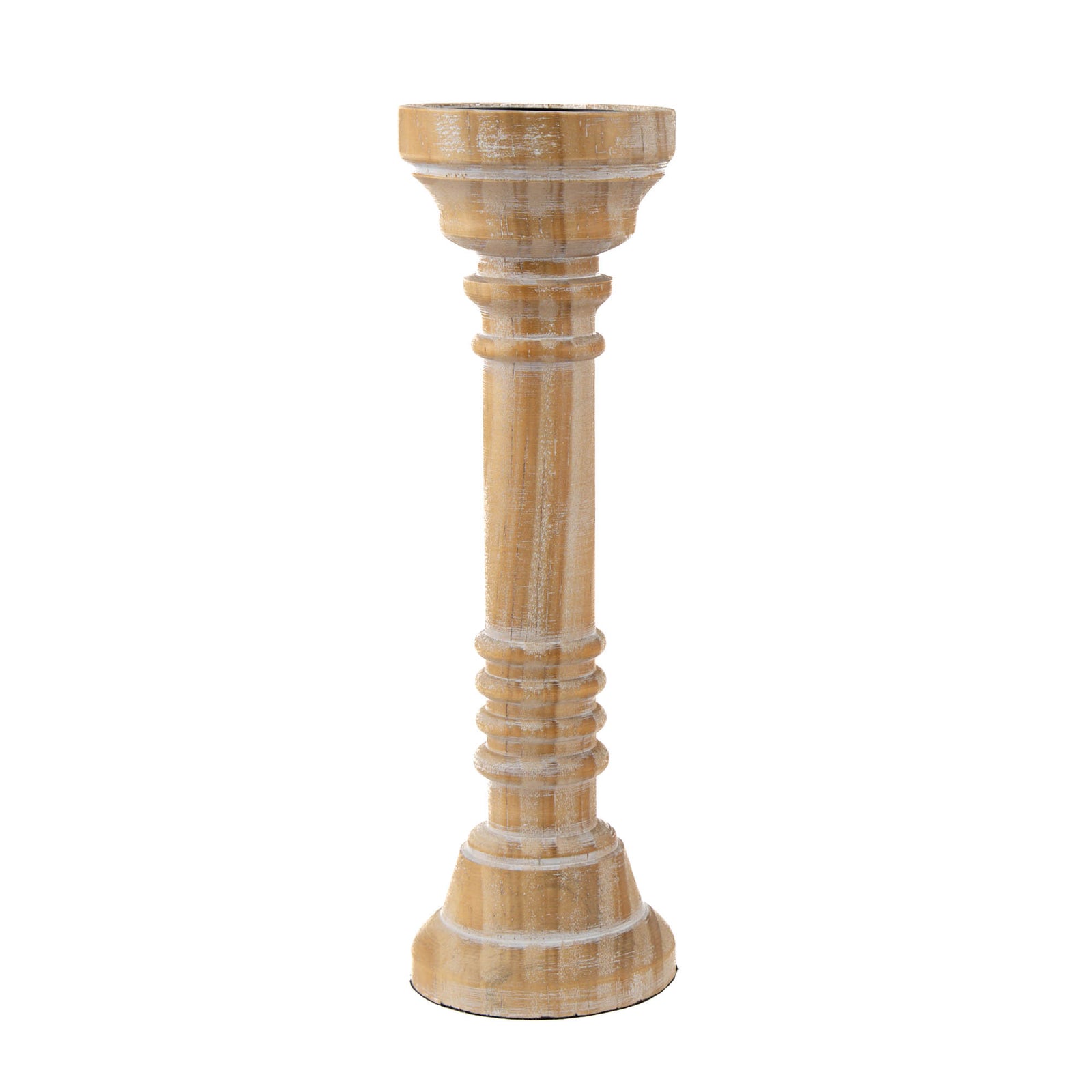 Large Natural Timber Classic Candle Holder 32cm(h)