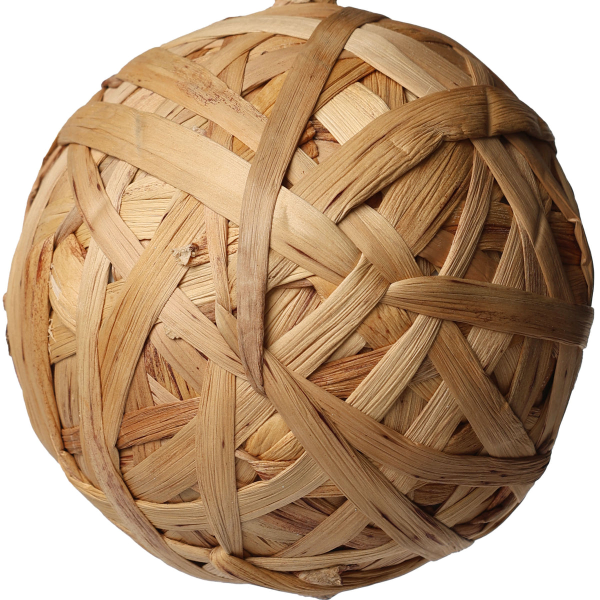 Large Natural Woven Ball Hanging Christmas Ornament 