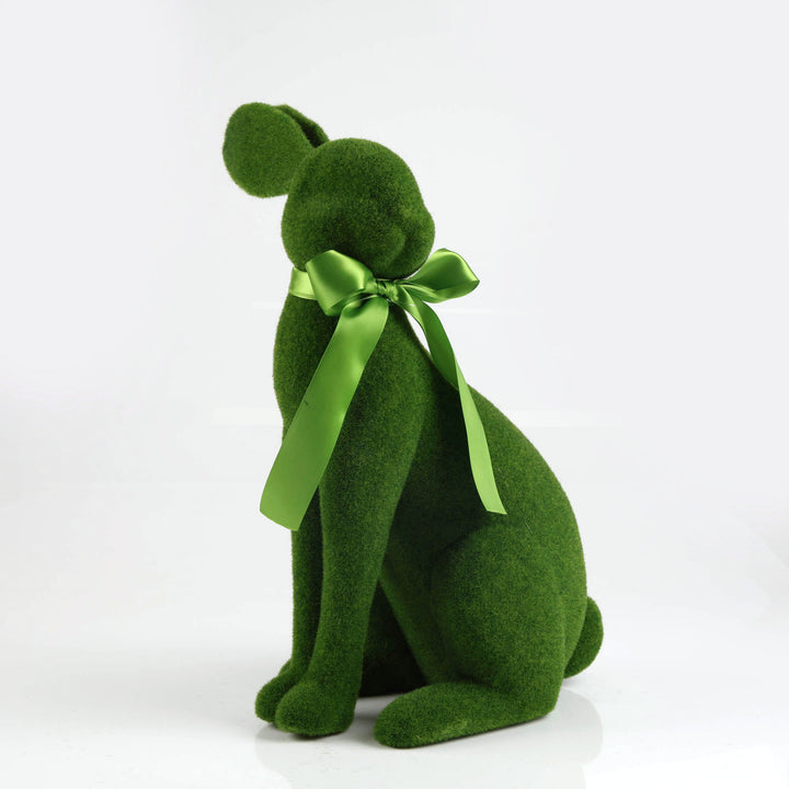 Large Sitting Flocked Bunny Easter Ornament 57cm (H)