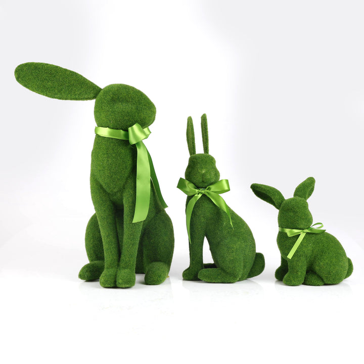 large-sitting-flocked-bunny-easter-ornament- group