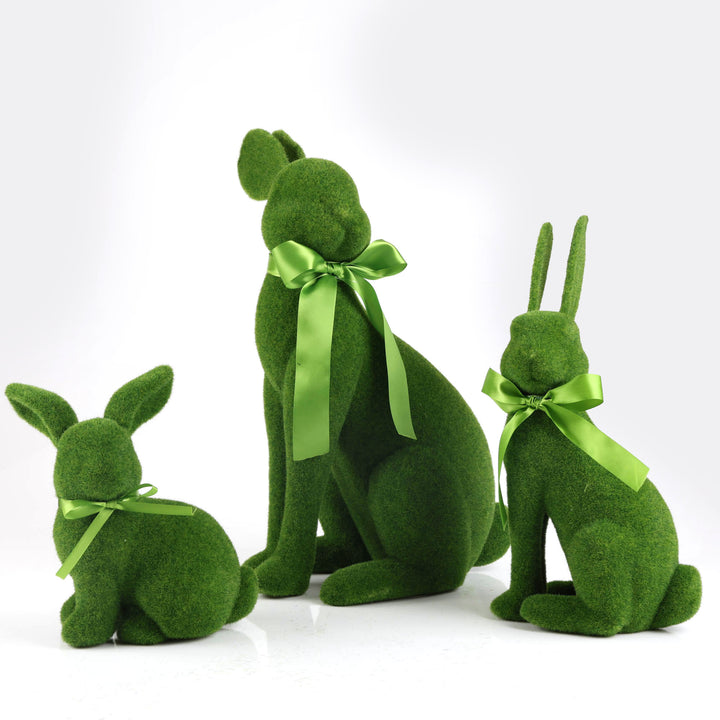 large-sitting-flocked-bunny-easter-ornament- group