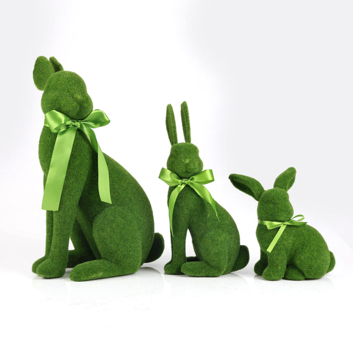 large-sitting-flocked-bunny-easter-ornament- group