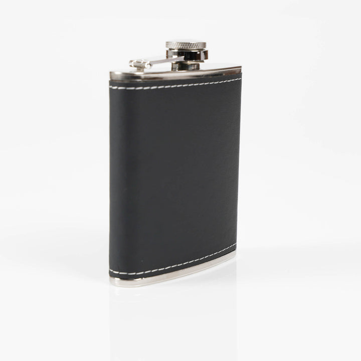 Vegan Leather Wrapped Stainless Steel Hip Flask