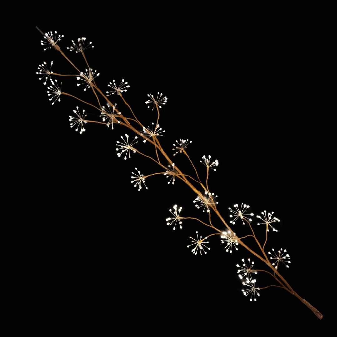 LED Firecracker Garland with Natural Brown Base - 180cm