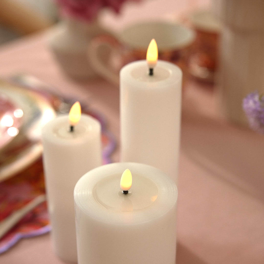 Maxwell &amp; Williams Lets Get Lit LED Flameless Candle Natural 7.5x10cm