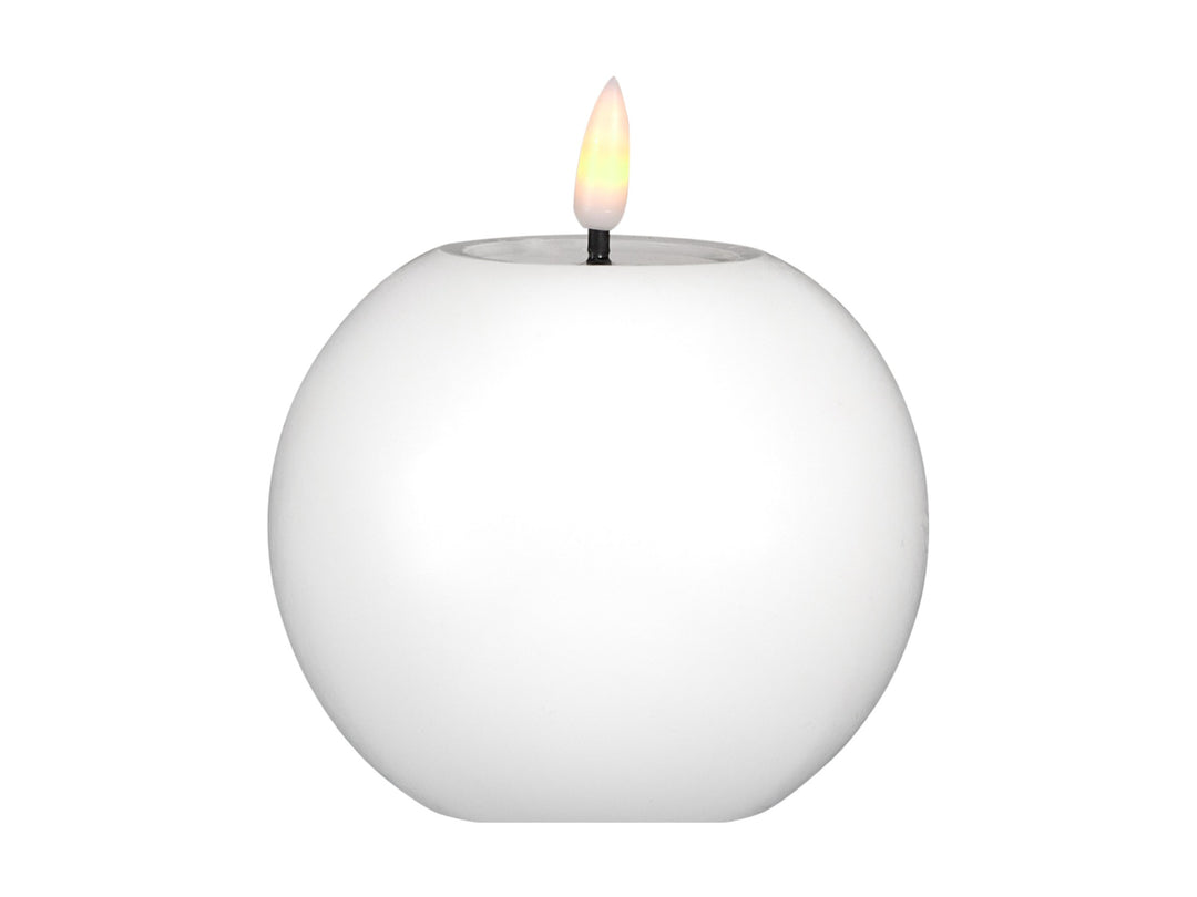 Maxwell &amp; Williams Lets Get Lit Round LED Flameless Candle Natural 10cm