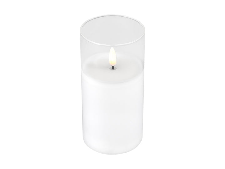 Maxwell &amp; Williams Lets Get Lit LED Flameless Candle Clear Glass Hurricane - Set of 3