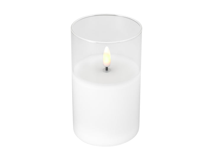 Maxwell &amp; Williams Lets Get Lit LED Flameless Candle Clear Glass Hurricane - Set of 3