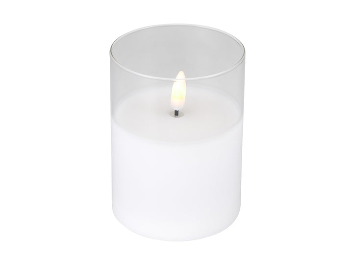 Maxwell &amp; Williams Lets Get Lit LED Flameless Candle Clear Glass Hurricane - Set of 3