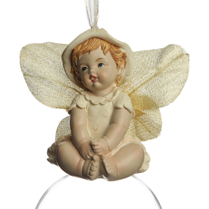 Lemon Gumnut Baby Personalised Christmas Bauble Zoom in Detail