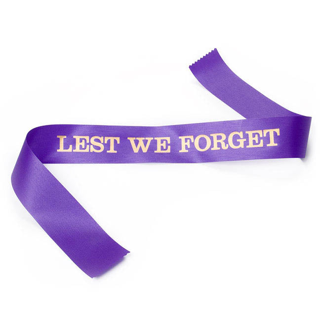 Lest We Forget Ribbon Sash 