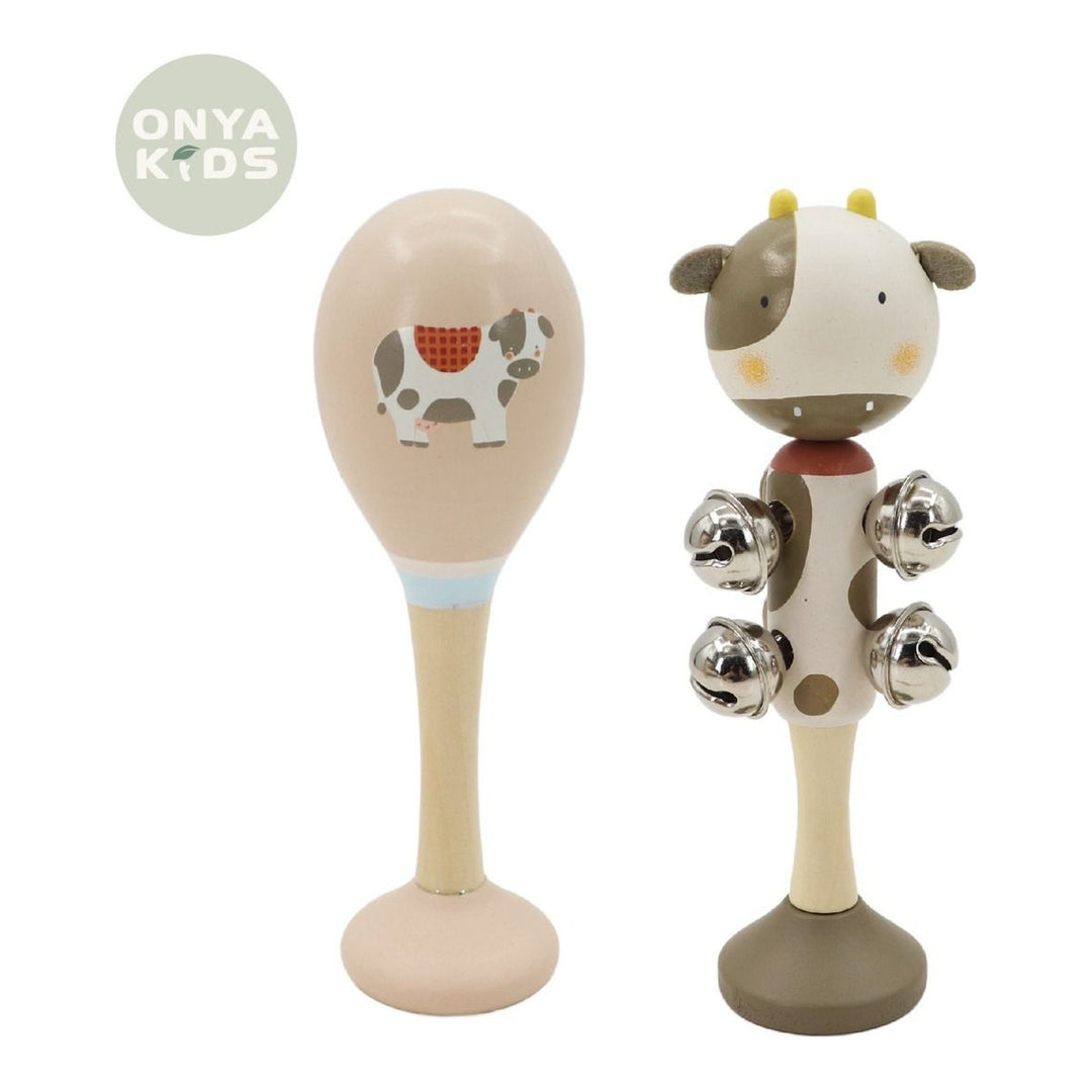 Little Farm Music Cow - Set of 2