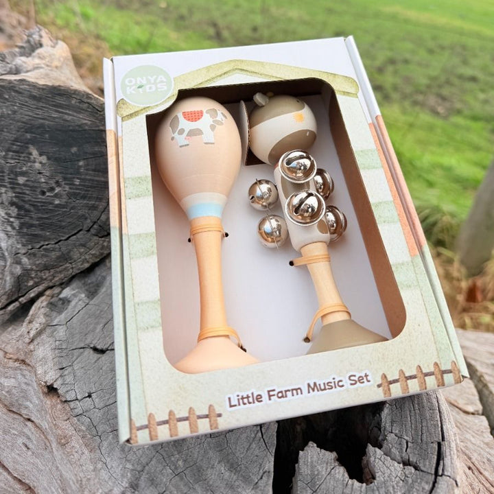 Little Farm Music Cow - Set of 2