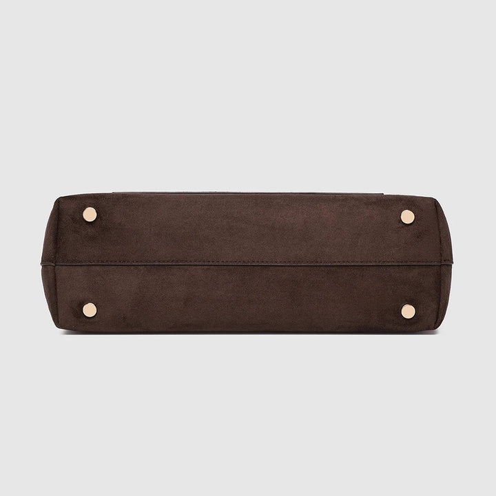 Louenhide - Arden Suedette Shoulder Bag - Chocolate