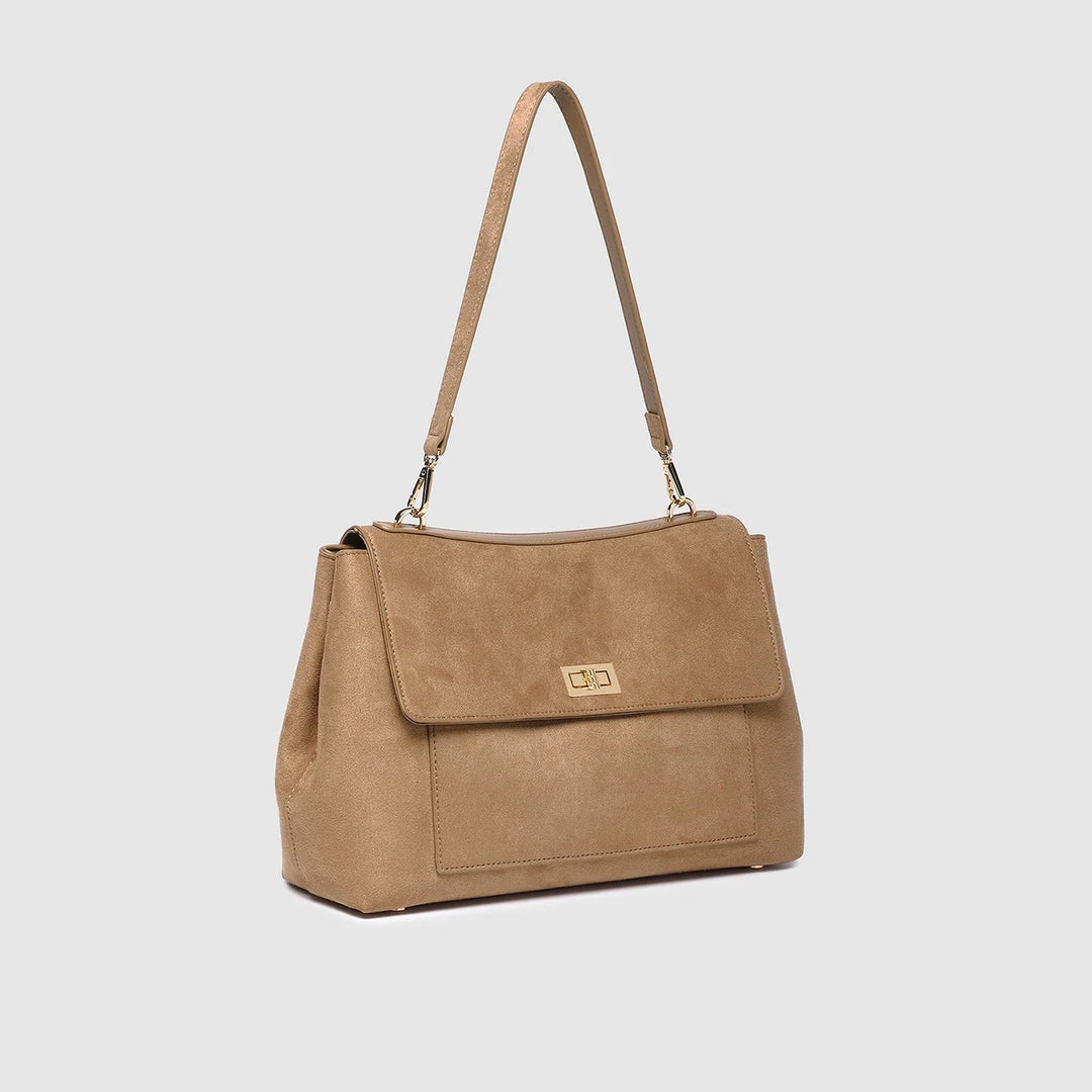 Louenhide - Arden suedette Shoulder Bag - Honey