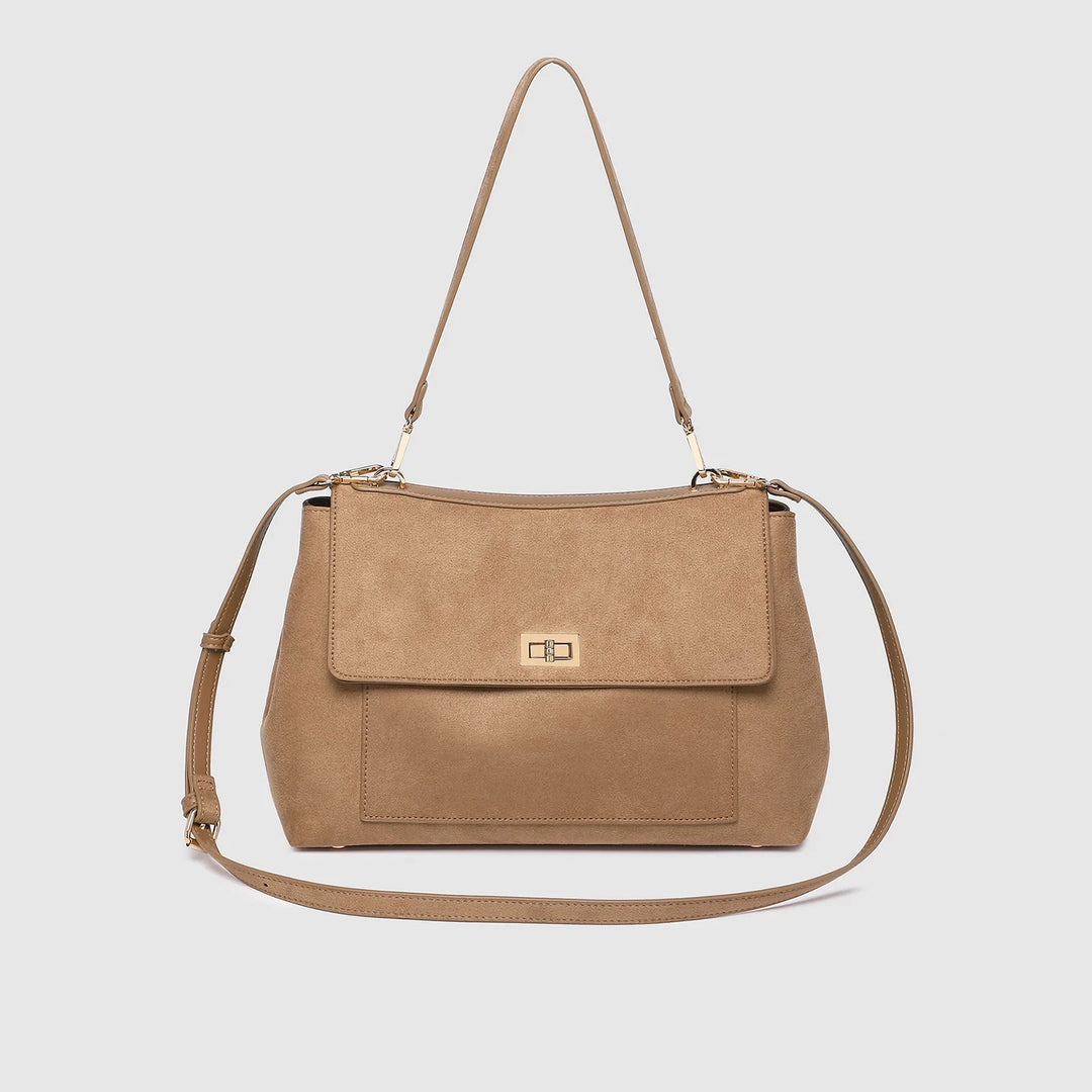 Louenhide - Arden suedette Shoulder Bag - Honey