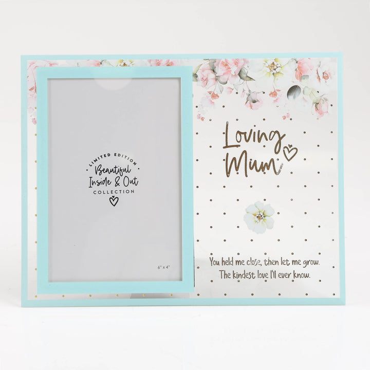 Loving Mum - Mint Floral Photo Frame