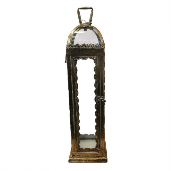 Antique Gold Metal Lantern - Small 48cm (h)