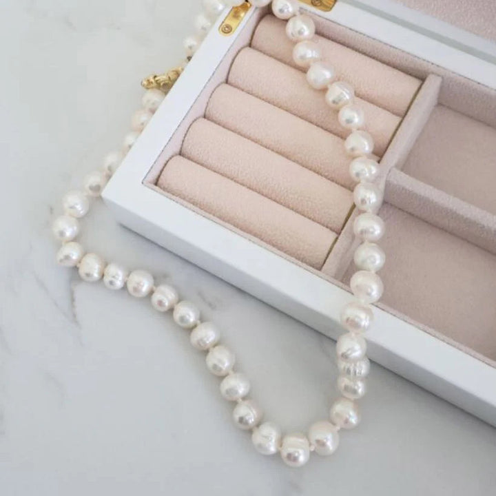Necklace - Lucienne Small Pearl Strand with Extender