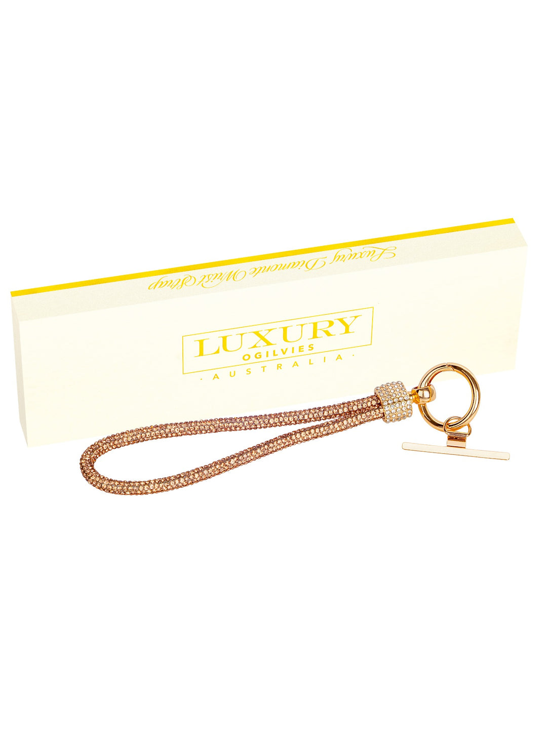Rose Gold Diamonte Wrist Strap