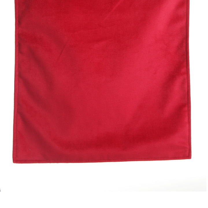 Luxe Dark Red Velvet Lined Table Runner