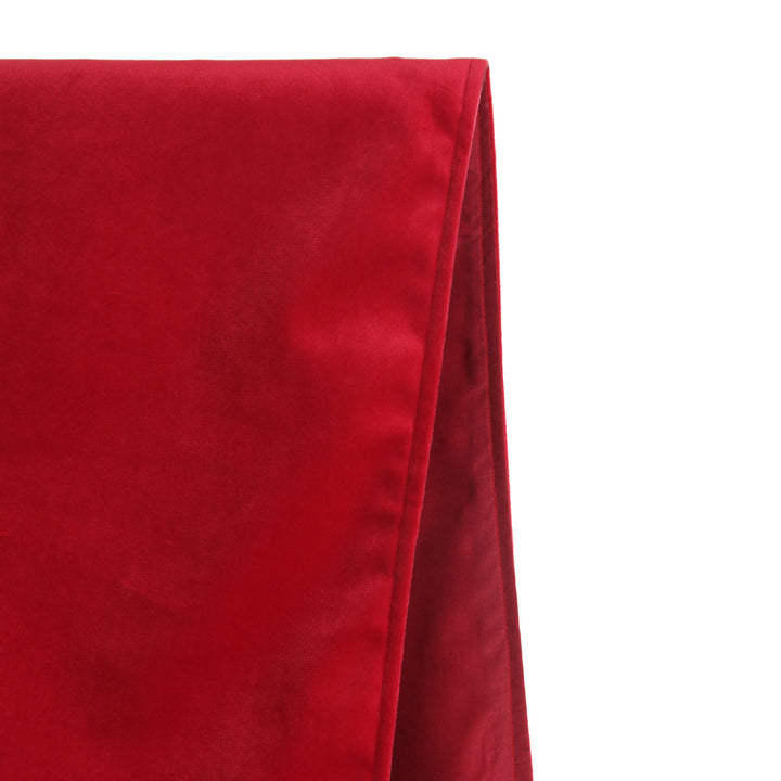 Luxe Dark Red Velvet Lined Table Runner
