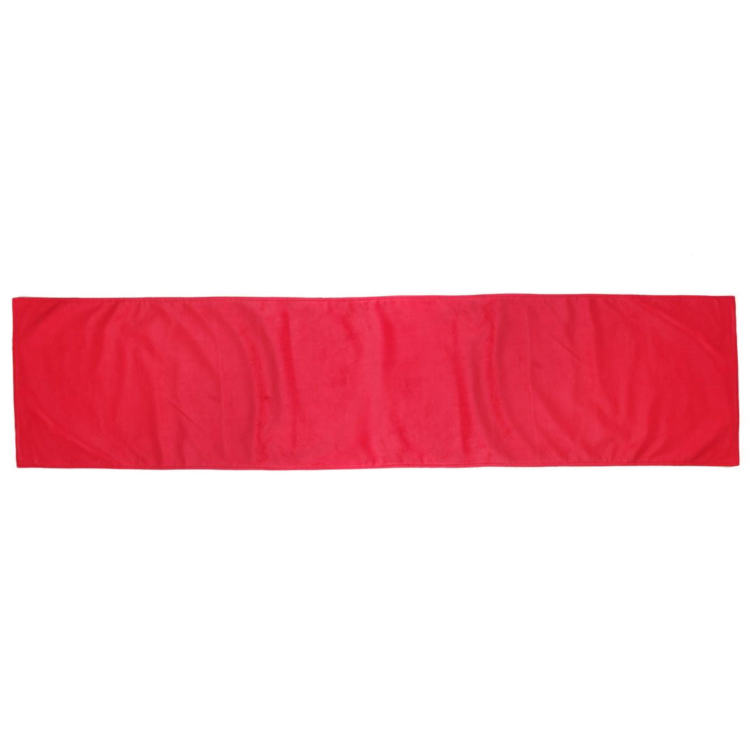 Luxe Dark Red Velvet Lined Table Runner