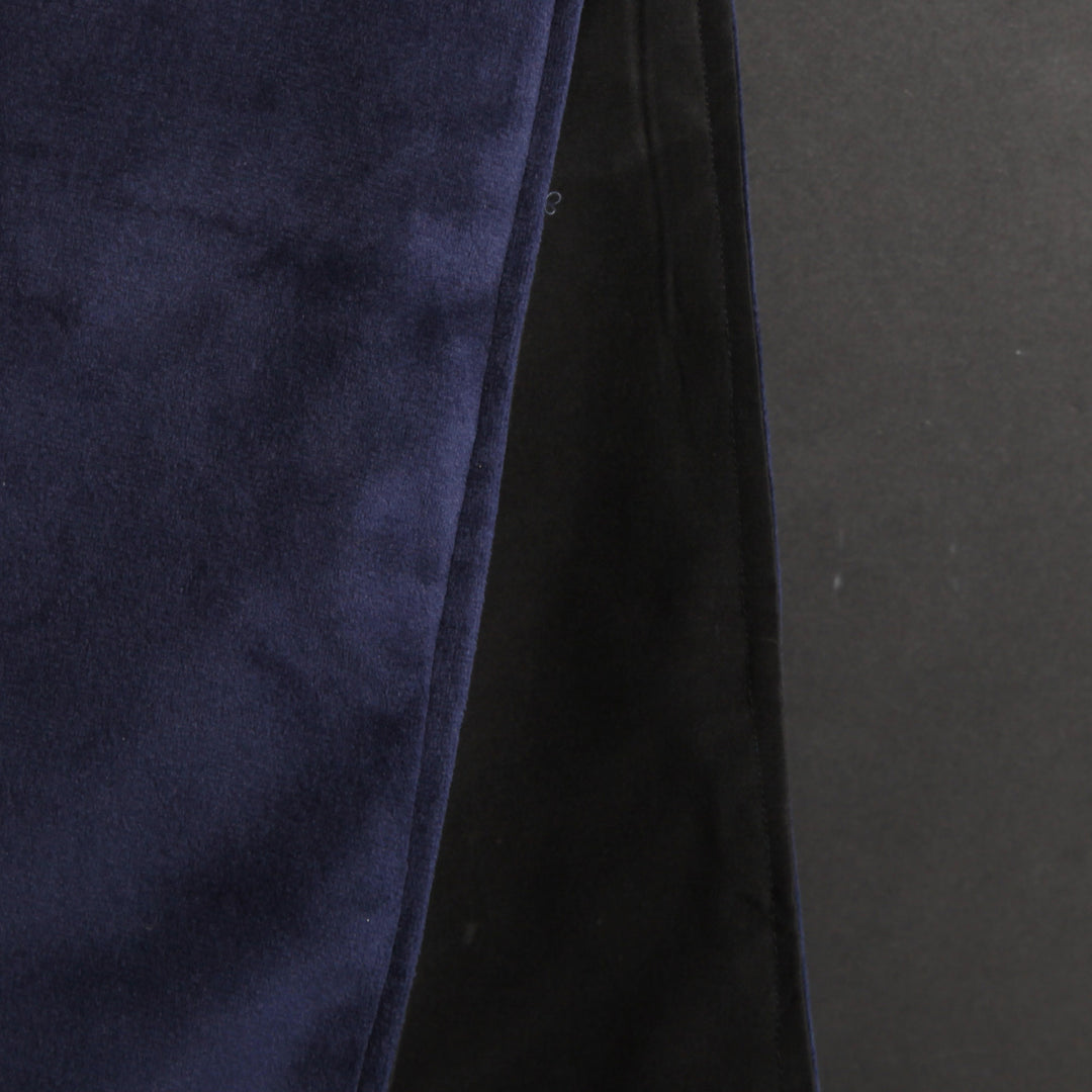 Luxe Navy Blue Velvet Lined Table Runner