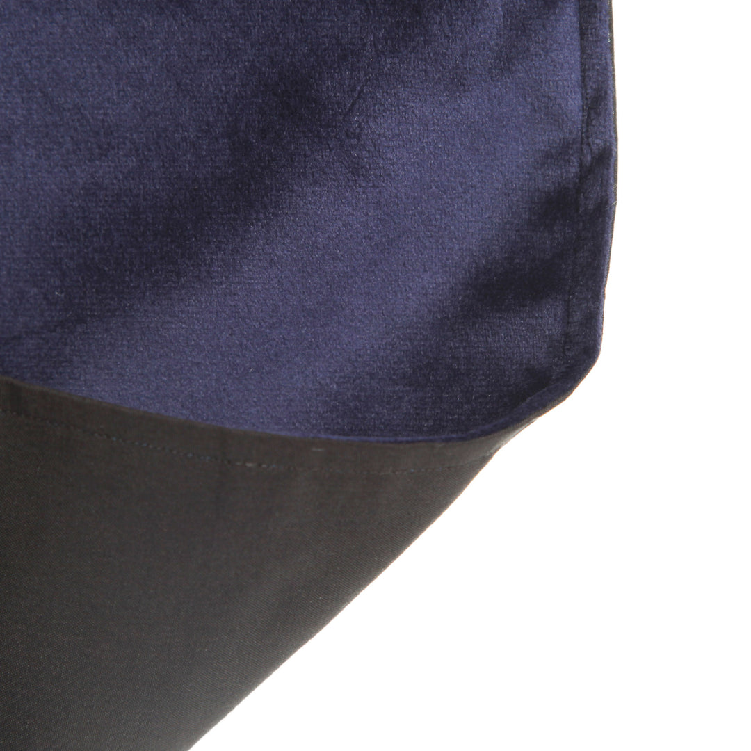 Luxe Navy Blue Velvet Lined Table Runner