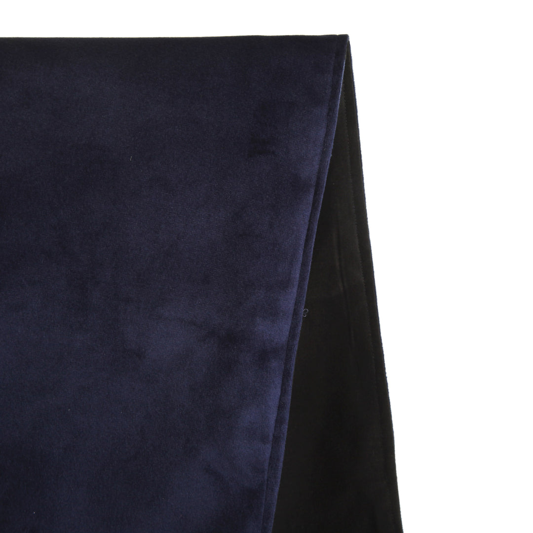 Luxe Navy Blue Velvet Lined Table Runner