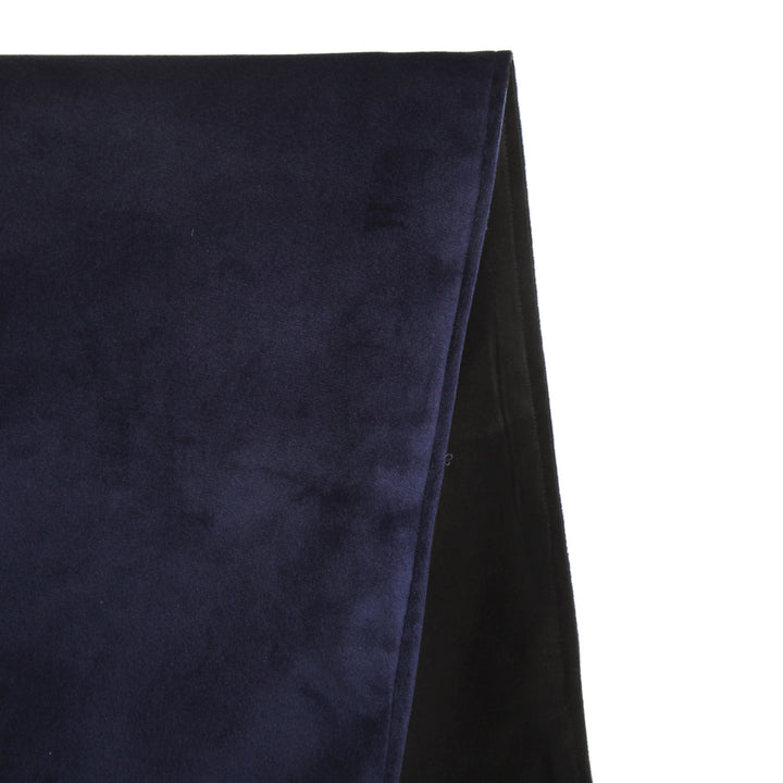Luxe Navy Blue Velvet Lined Table Runner
