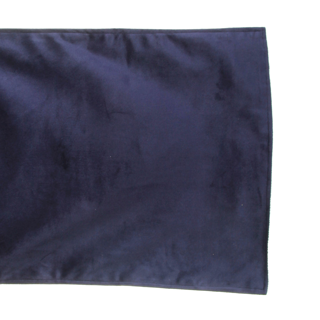 Luxe Navy Blue Velvet Lined Table Runner