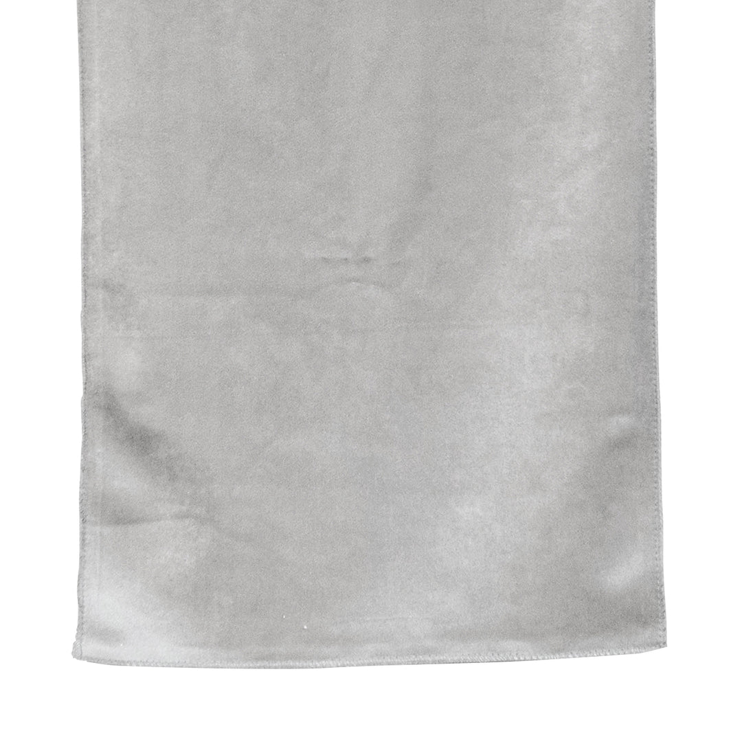 Luxe Silver Velvet Table Runner