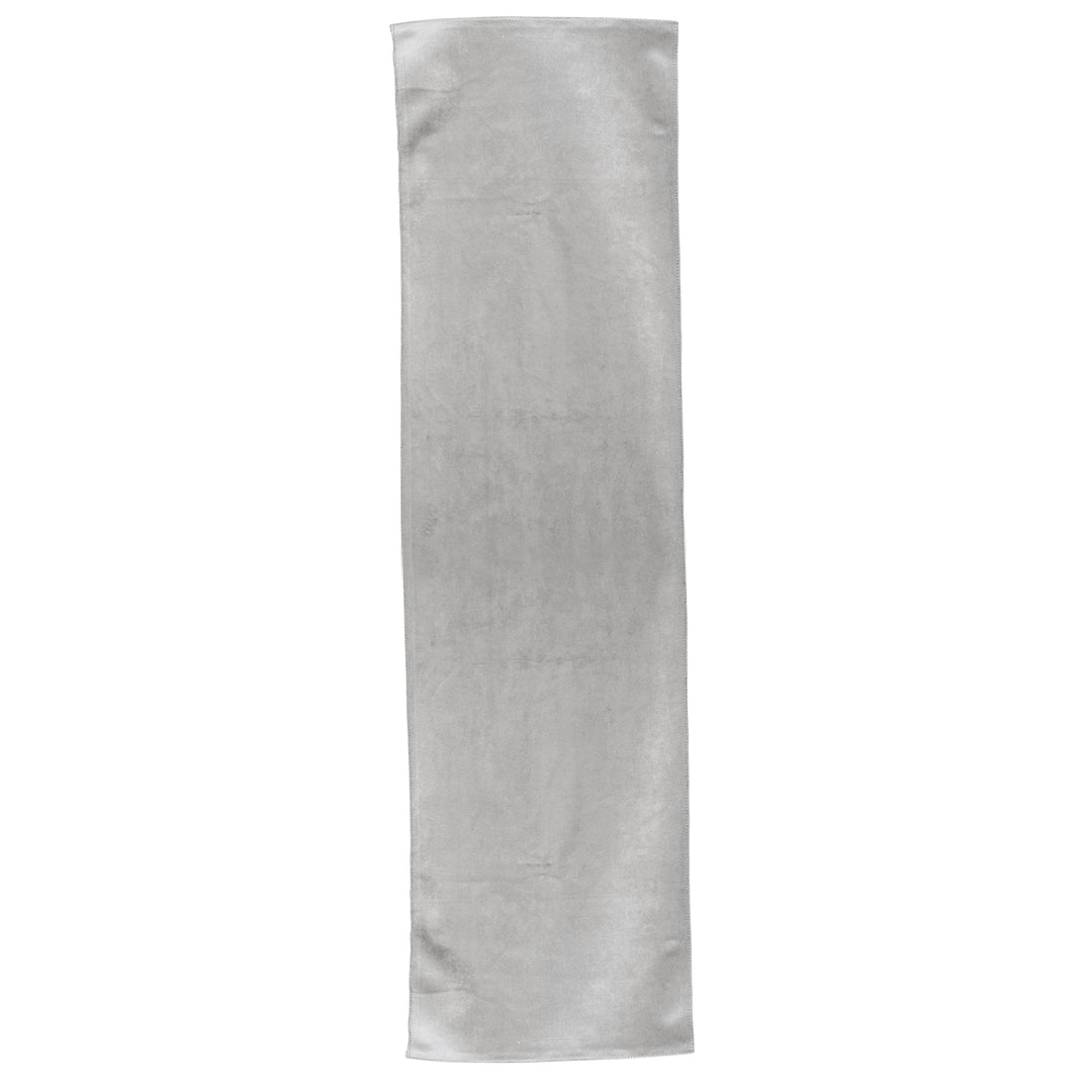 Luxe Silver Velvet Table Runner
