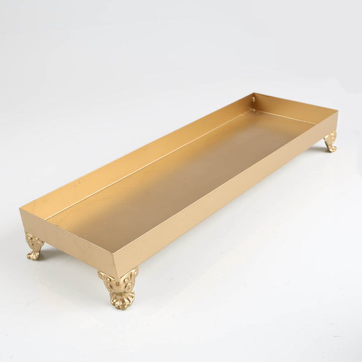 Luxe White and Gold Pot with Gold Tray