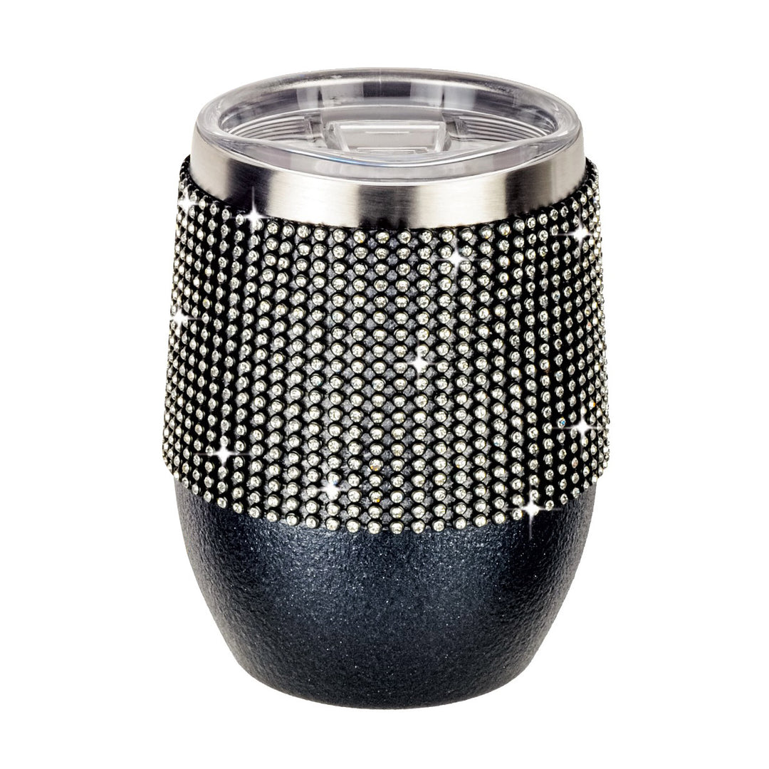 Luxury Black Diamonte Wine Tumbler