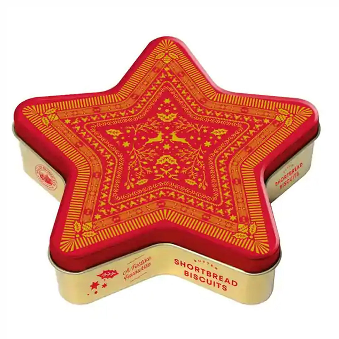 Luxury Festive - Star Shortbread Tin - 180g