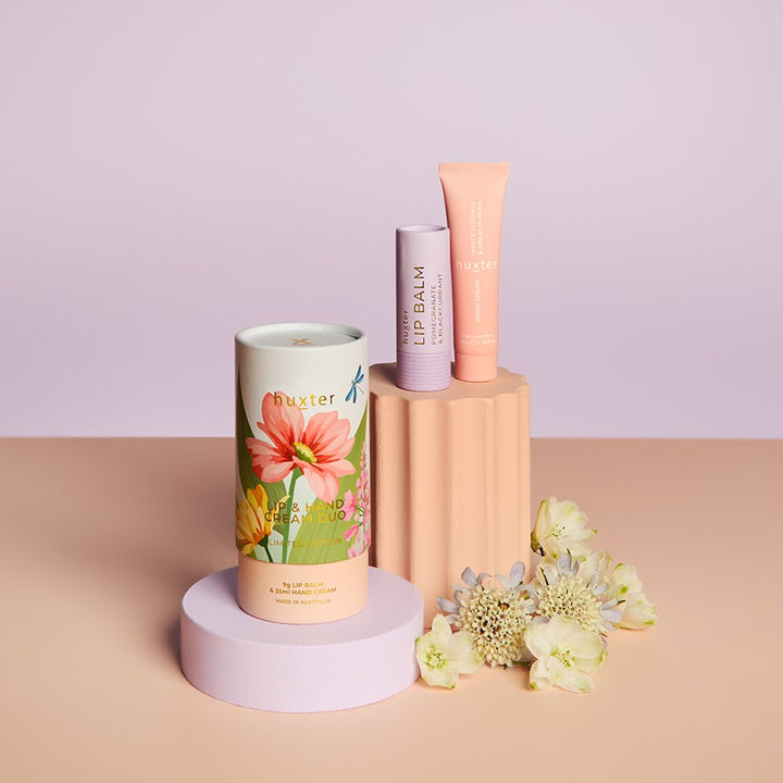 Luxury Lip &amp; Hand Cream Duo - White Florals and French Pear