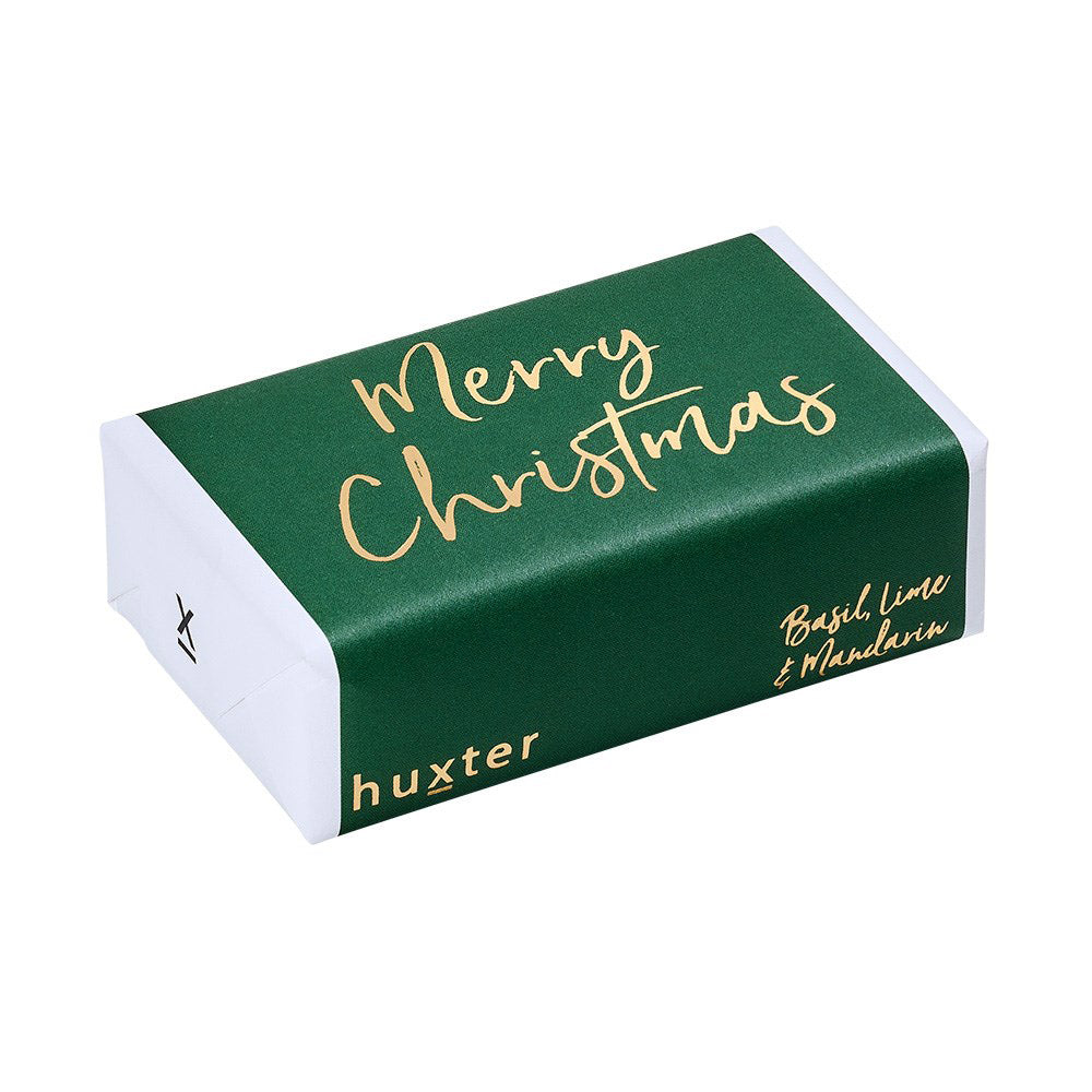 Luxury Soap Bar - Green Merry Christmas - Basil Lime and Mandarin